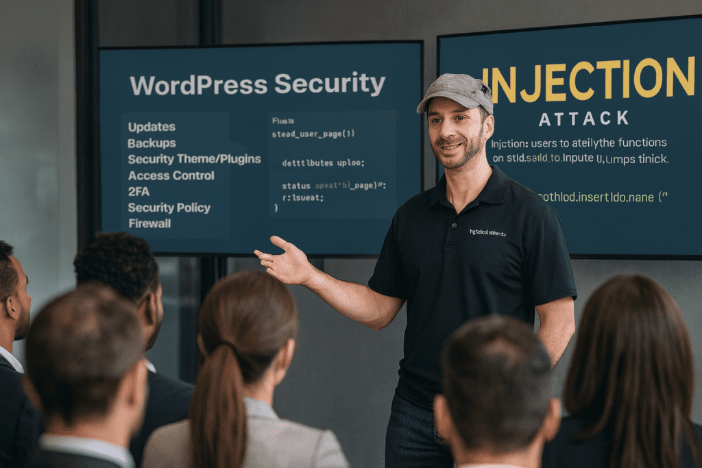 WordPress database security protection diagram